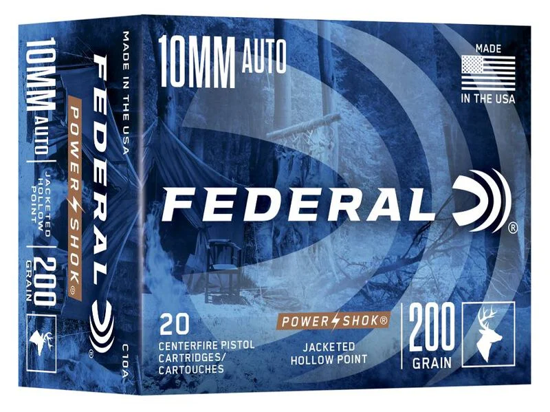 FEDERAL AMMO POWER-SHOK 10MM 200GR JHP 20/10