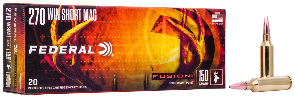 FEDERAL AMMO FUSION 270WSM 150GR 20/10