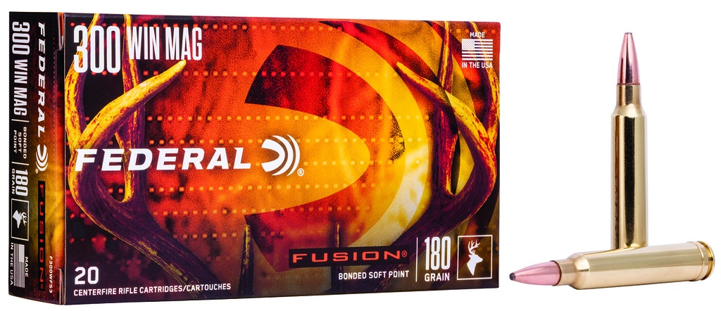 FEDERAL AMMO FUSION 300WIN 180GR