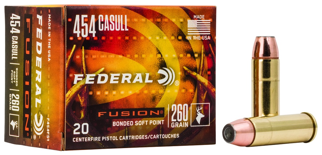 FEDERAL AMMO FUSION 454CAS 260GR 20/10