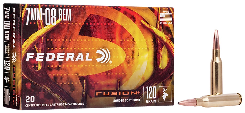 FEDERAL AMMO FUSION 7MM-08 120GR 20/10