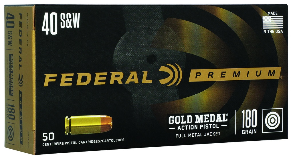 FEDERAL AMMO GOLD MEDAL ACTION 40SW 180GR FMJ 50/10