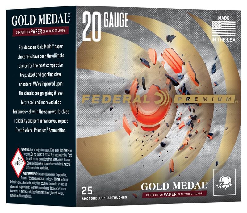 FEDERAL AMMO GOLD MEDAL PAPER 20GA 2.75 7/8OZ #7.5 25