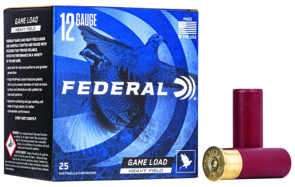 FEDERAL AMMO GAME-SHOK FIELD 12GA 2.75 1-1/8OZ #4 25/10