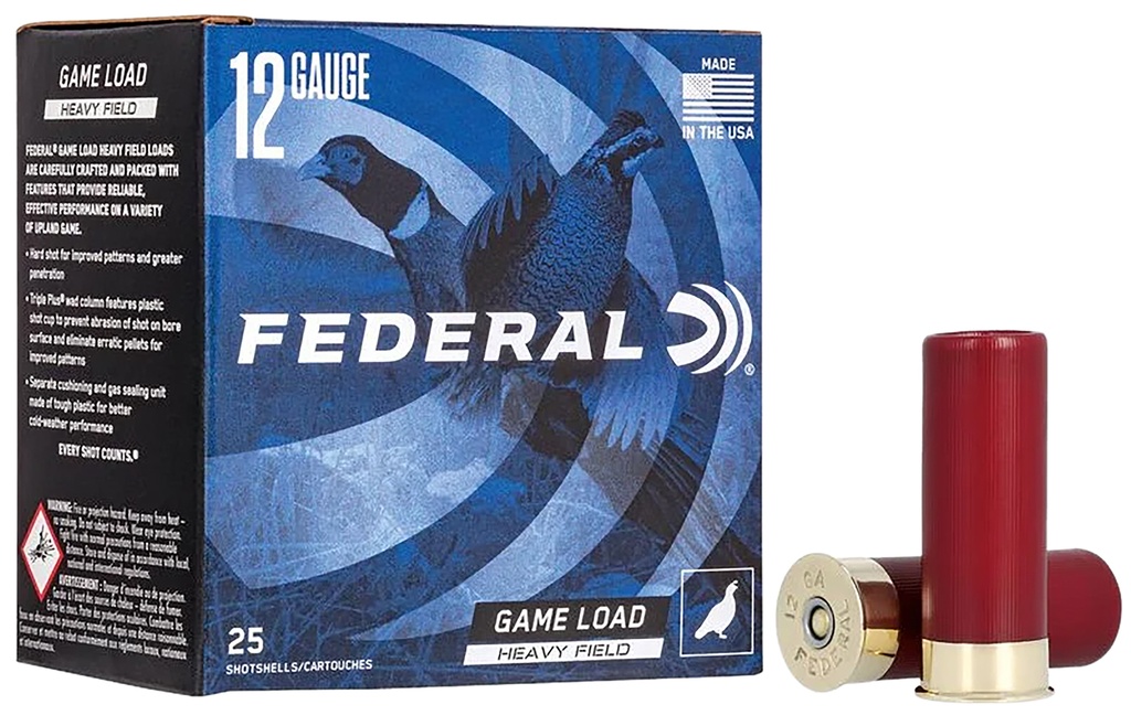 FEDERAL AMMO GAME-SHOK FIELD 12GA 2.75 1.25OZ #5 25/10