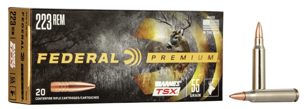 FEDERAL AMMO VITAL-SHOK 223REM 55GR TSX 20/10