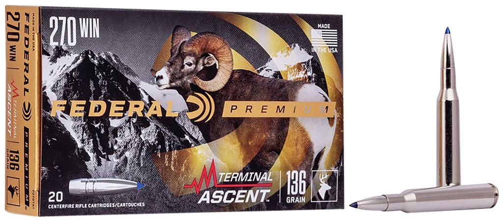 FEDERAL AMMO TERMINAL ASCENT 270WIN 136GR 20/10