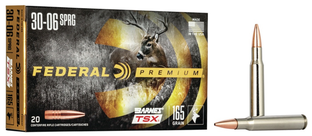 FEDERAL AMMO PREMIUM 30-06 165GR BARNES TSX 20/10