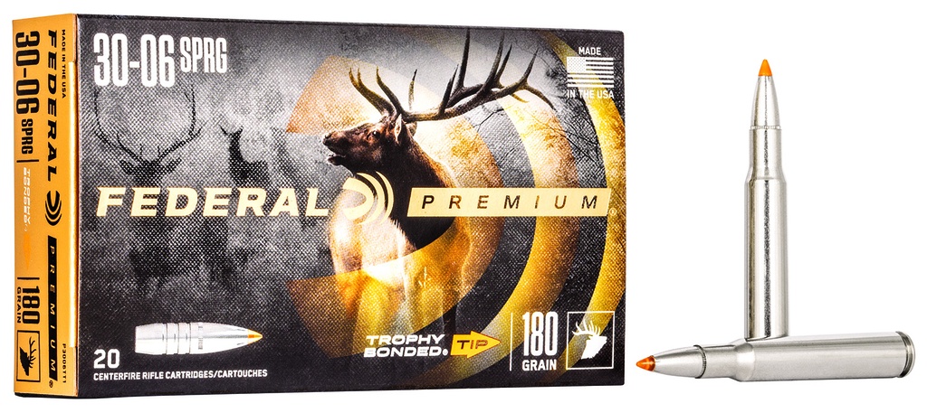 FEDERAL AMMO PREMIUM TROPHY TIP 30-06 180GR 20/10