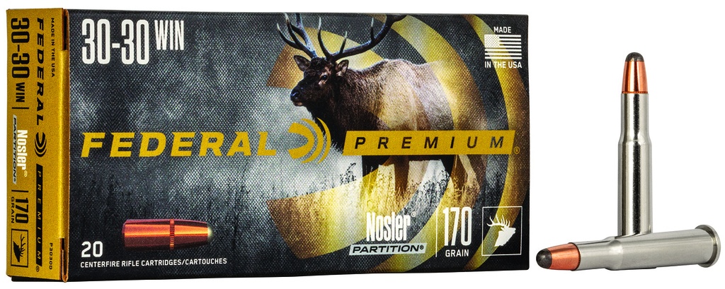 FEDERAL AMMO VITAL-SHOK 30-30WIN 170GR PARTITION 20/10