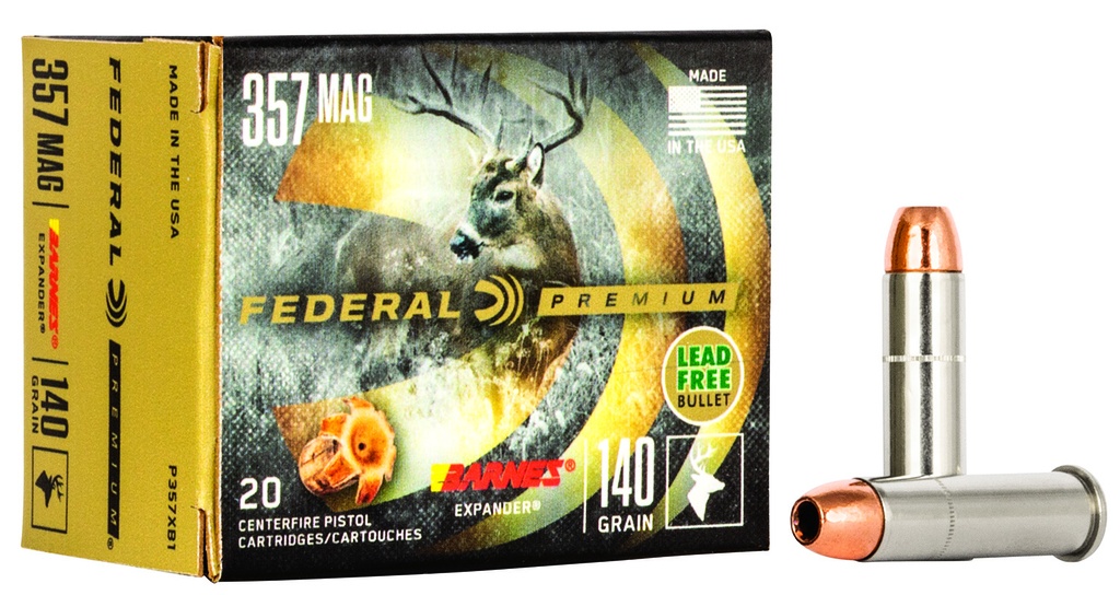FEDERAL AMMO PREMIUM 357MAG 140GR BARNES EXPANDER 20/10