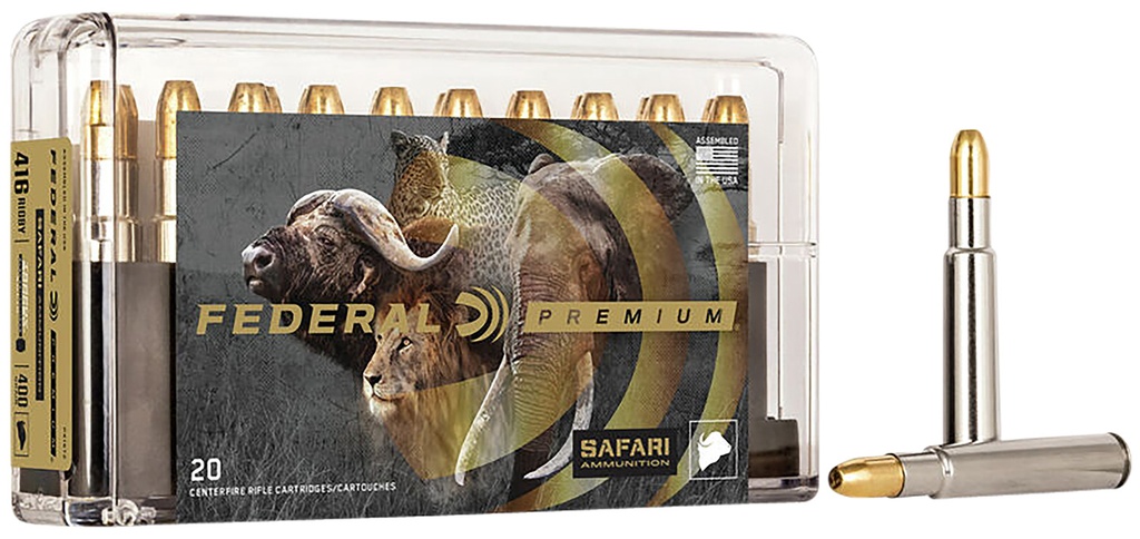 FEDERAL AMMO PREMIUM 416RIG 400GR TROPHY BONDED