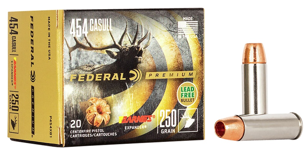 FEDERAL AMMO PREMIUM 454CAS 250GR BARNES EXP 20/10
