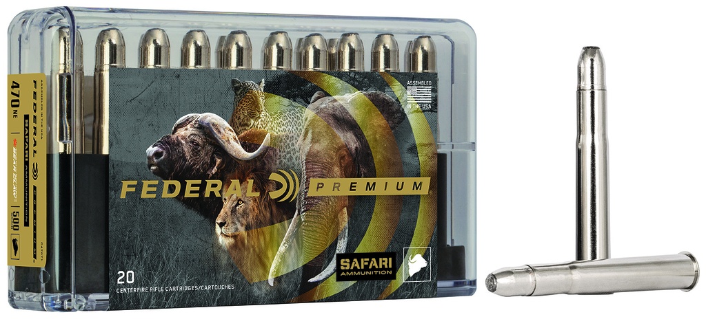 FEDERAL AMMO CAPE-SHOK 470NITRO 500GR TB BEAR CLAW 20/10