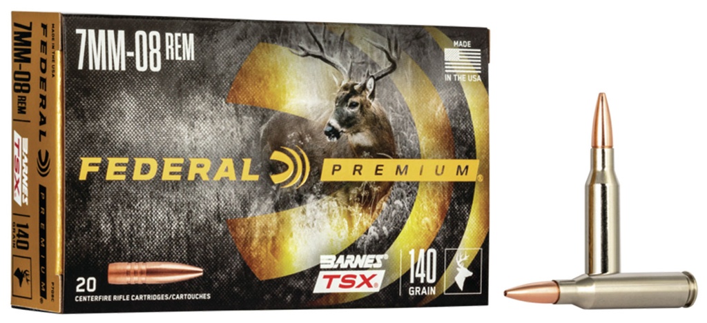 FEDERAL AMMO PREMIUM 7MM-08 140GR TSX 20/10