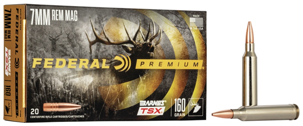 FEDERAL AMMO PREMIUM 7MMREM 160GR TSX 20/10