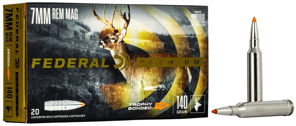 FEDERAL AMMO 7MMREM 140GR TROPHY BONDED VITAL SHOK