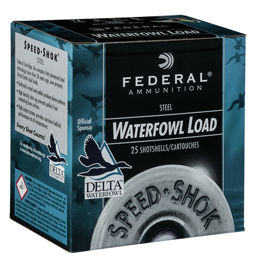 FEDERAL AMMO SPEED-SHOK HV 12GA 2.75 1-1/8OZ #BB 25/10