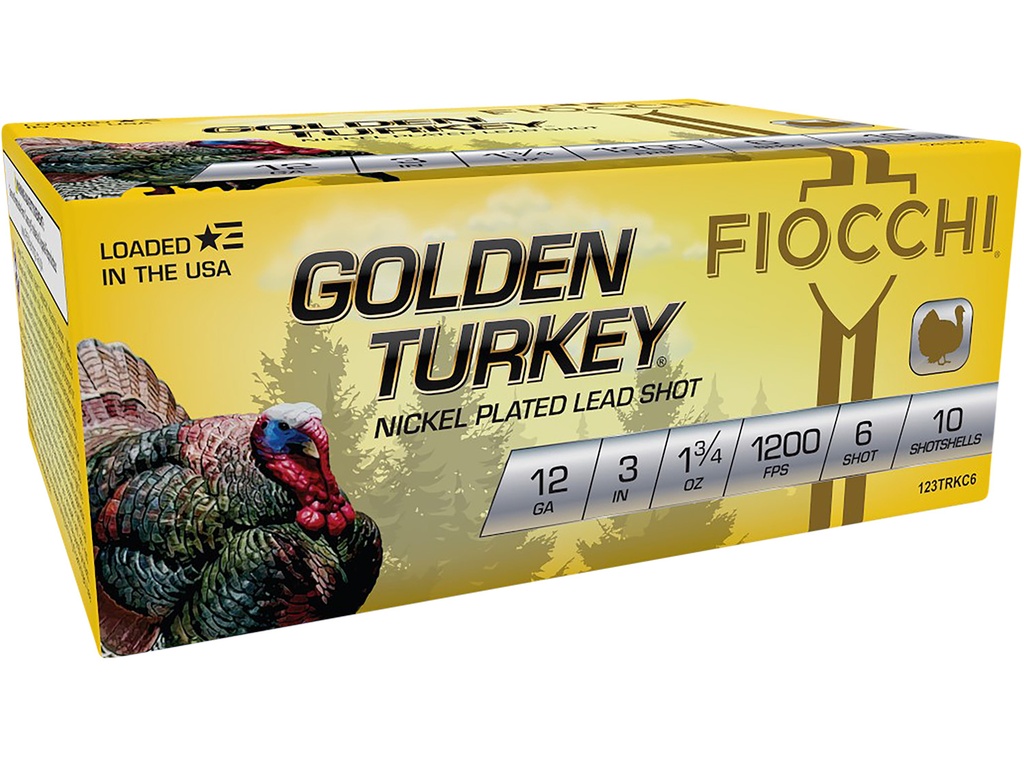 FIOCCHI AMMO GOLDEN TKY 12GA 3 #6 NICKEL 10/10