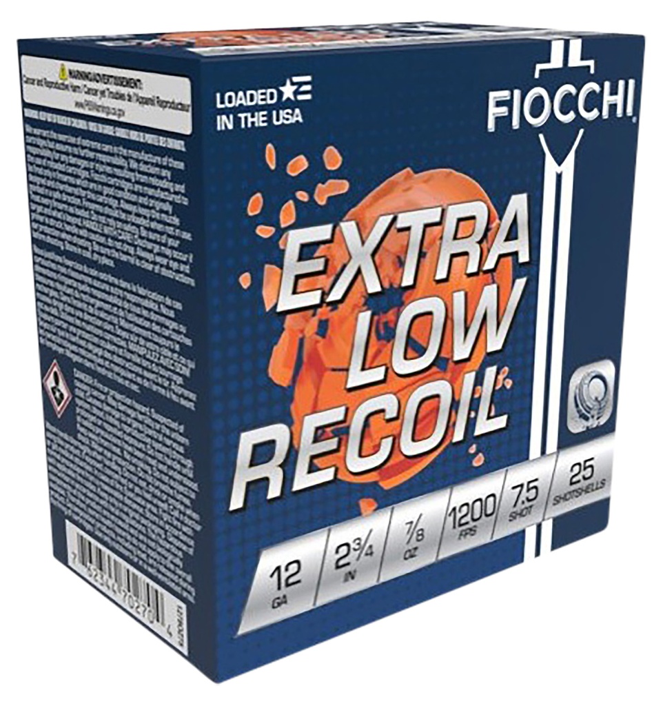 FIOCCHI AMMO SHOOTING LOW RECOIL 12GA 2.75 #7.5 25/10