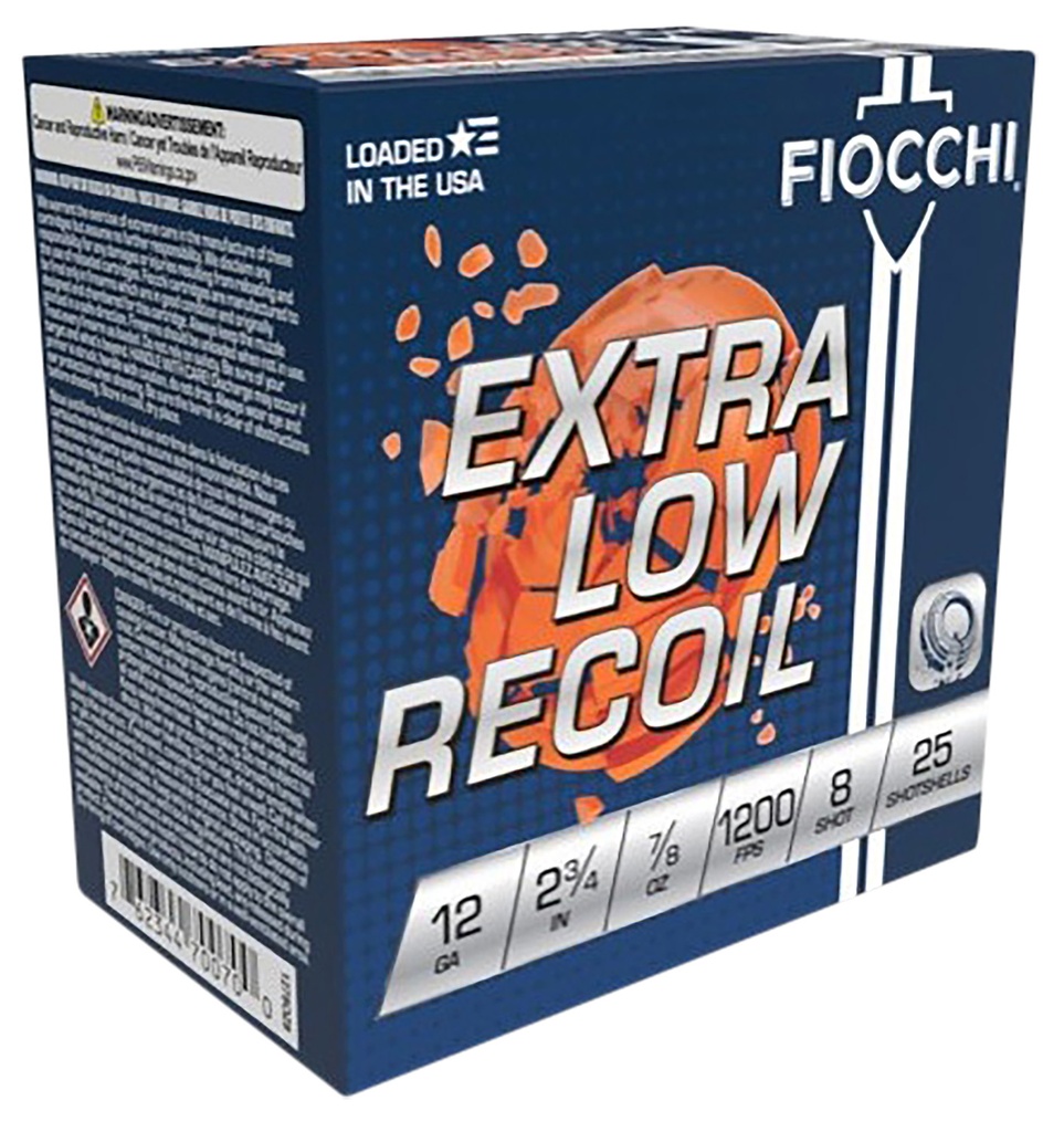 FIOCCHI AMMO SHOOTING LOW RECOIL 12GA 2.75 #8 25/10