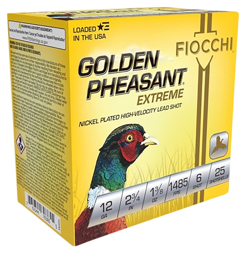 FIOCCHI AMMO GOLDEN PHEASANT HV 12GA 2.75 #6 25/10