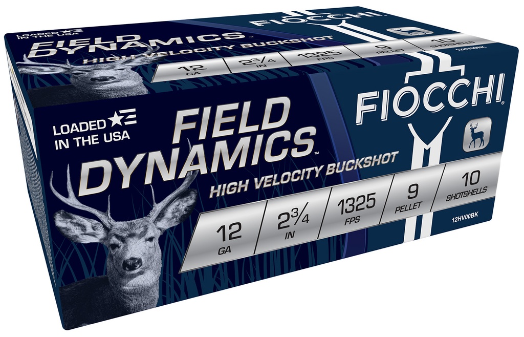 FIOCCHI AMMO FIELD HV 12GA 2.75 1BUCK #9 10/25
