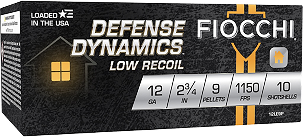 FIOCCHI AMMO LOW RECOIL 12GA 2.75 1BUCK #9 10/25