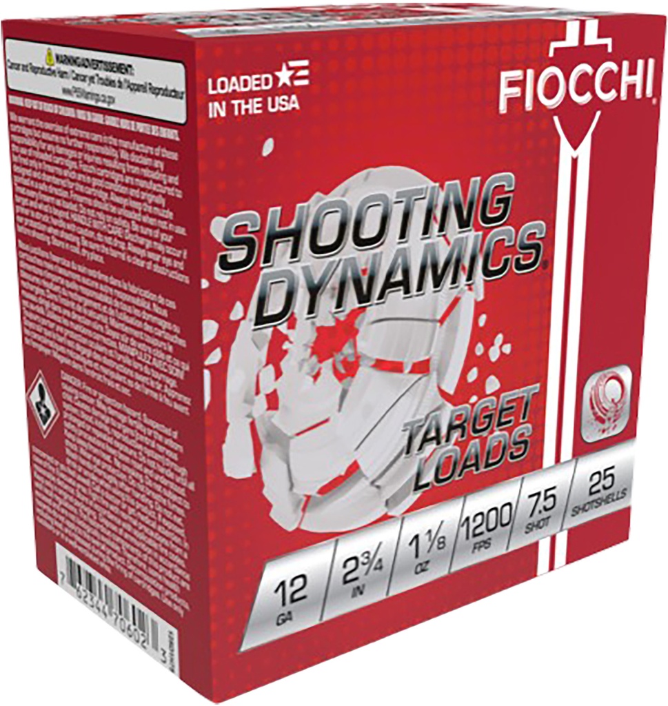 FIOCCHI AMMO SHOOTING TARGET 12GA 2.75 1.125OZ #7.5 25/10