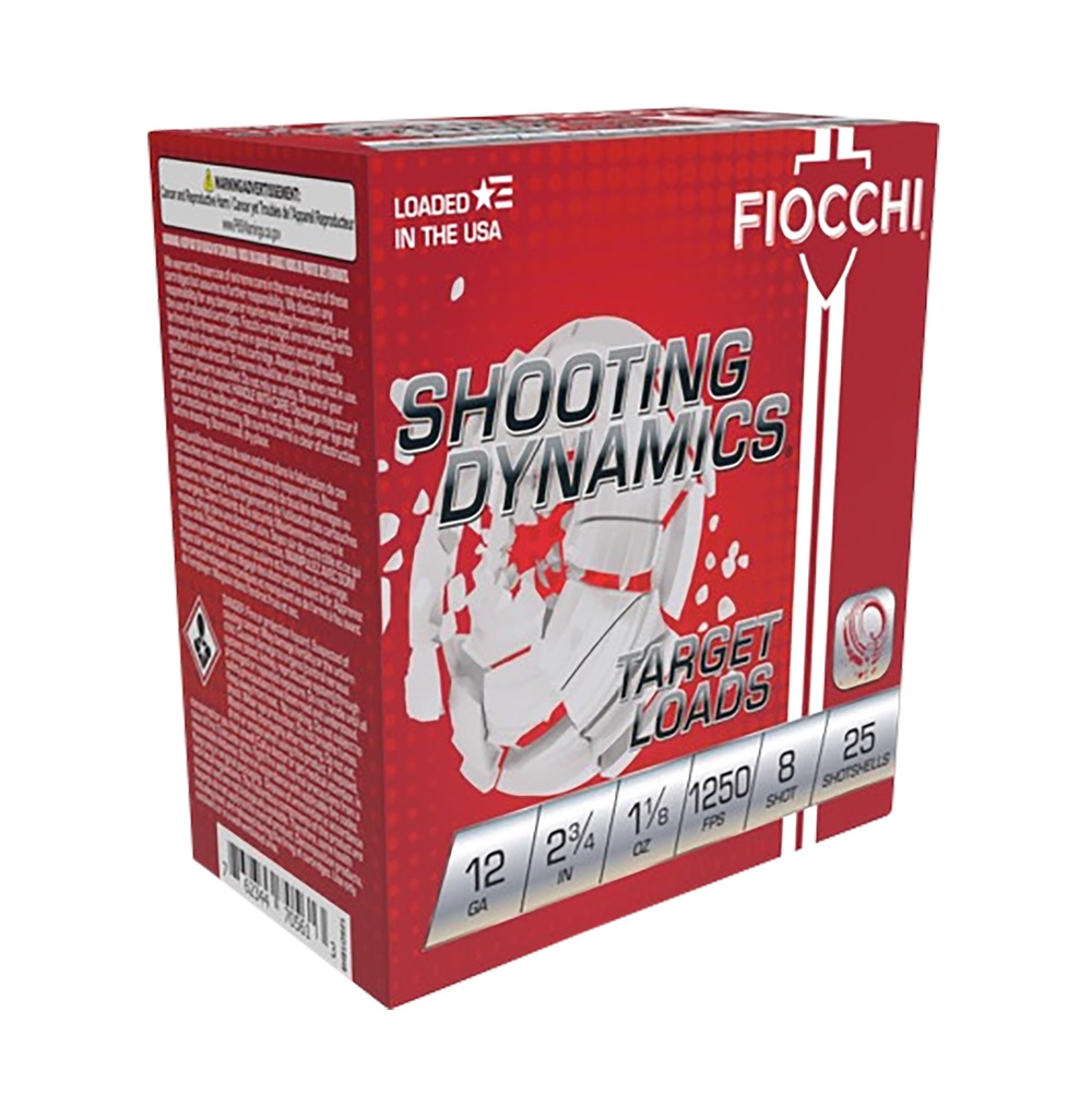 FIOCCHI AMMO SHOOTING TARGET 12GA 2.75 1 1/8OZ #8 25/10