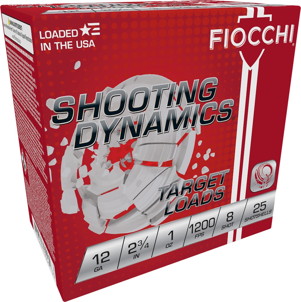 FIOCCHI AMMO SHOOTING TARGET 12GA 2.75 1OZ #8 25/10