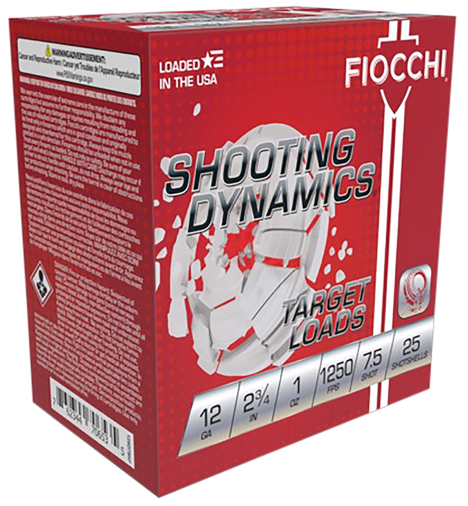 FIOCCHI AMMO SHOOTING TARGET 12GA 2.75 1OZ #7.5 25/10