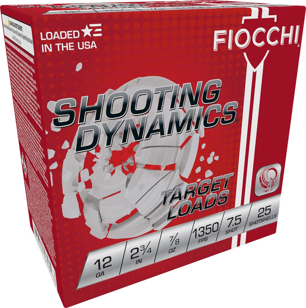 FIOCCHI AMMO SHOOTING TARGET 12GA 2.75 .875OZ #7.5 25/10