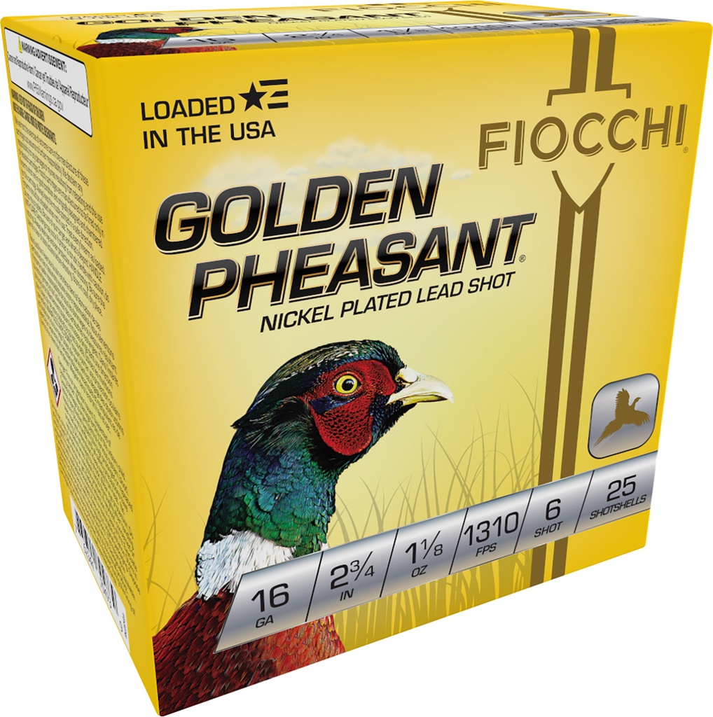 FIOCCHI AMMO GOLDEN PHEASANT 16GA 2.75 1 1/8OZ #6 25/10