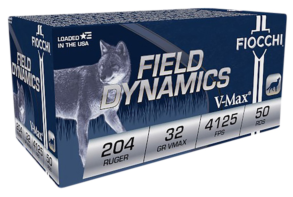 FIOCCHI AMMO FIELD 204RUG 32GR HORNADY VMAX 50/20