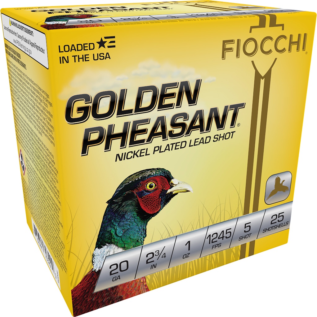 FIOCCHI AMMO GOLDEN PHEASANT 20GA 2.75 1OZ #5 25/10