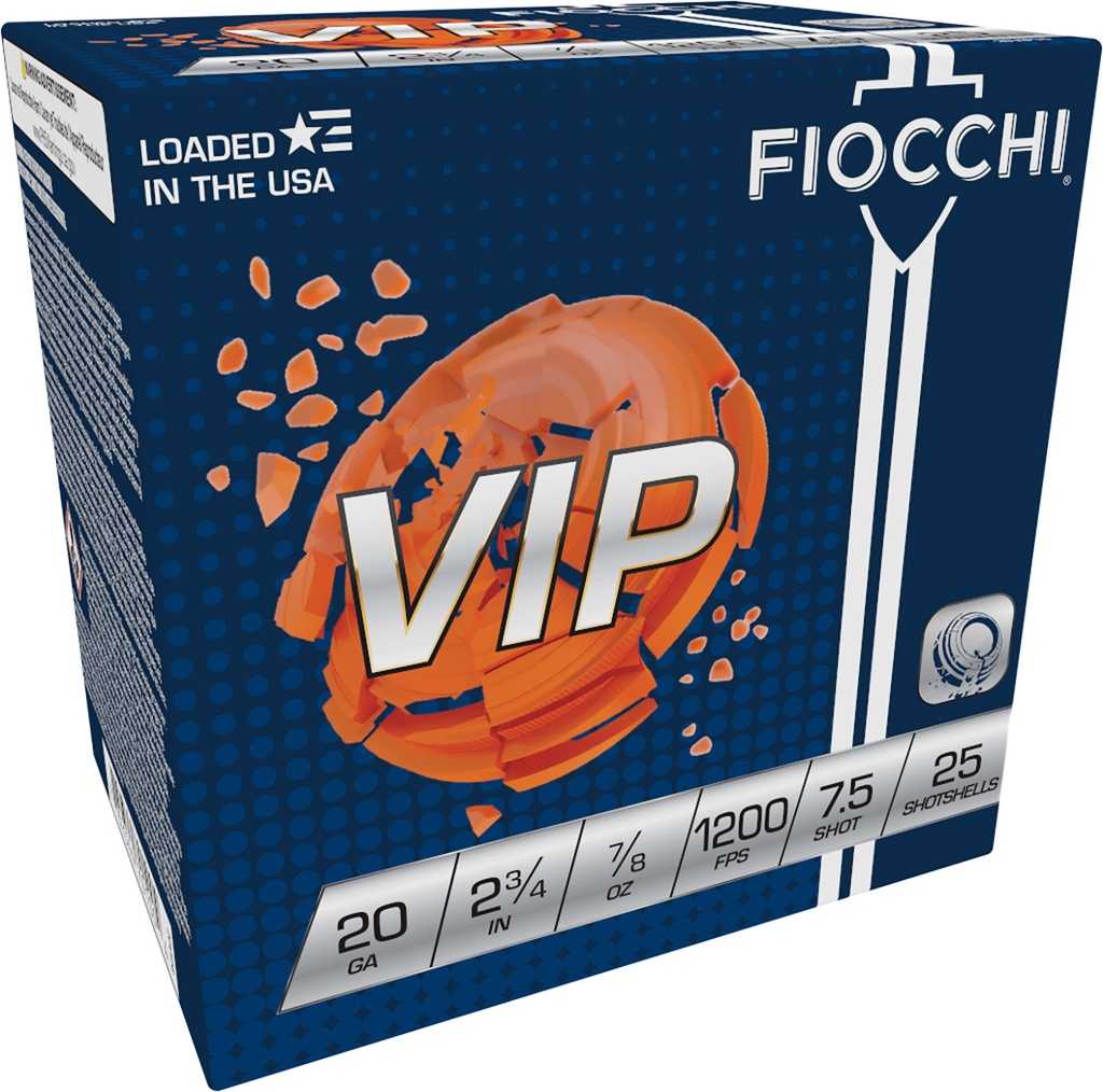 FIOCCHI AMMO VIP 20GA 2.75 7/8OZ #7.5 25/10