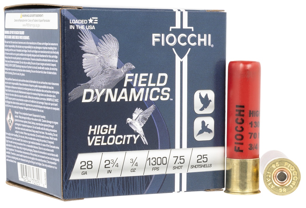 FIOCCHI AMMO FIELD HV 28GA 2.75 .75OZ #7.5 25/10