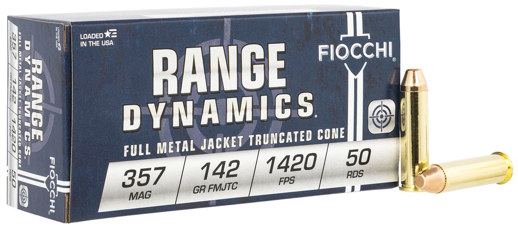 FIOCCHI AMMO RANGE 357MAG 142GR FMJ 50/20