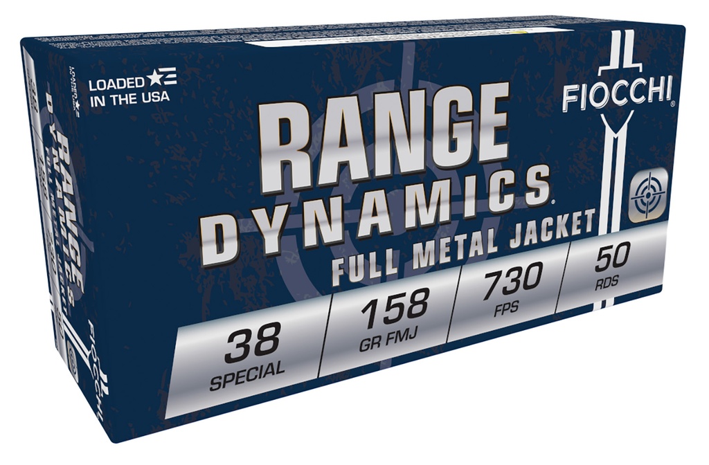 FIOCCHI AMMO RANGE 38SPL FMJ 158GR MC 50/20