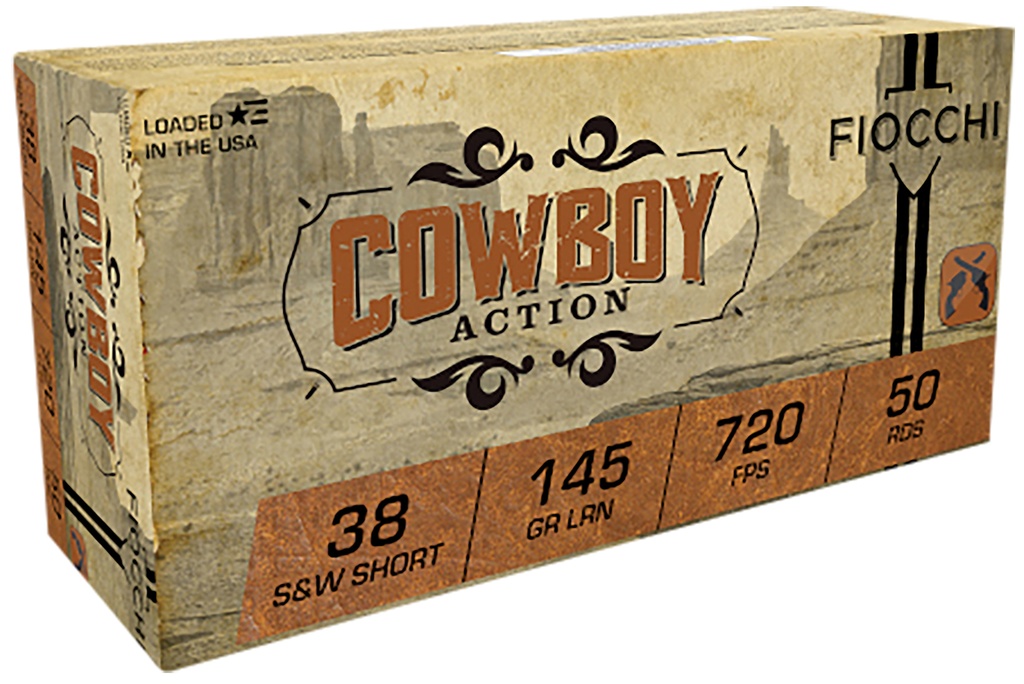 FIOCCHI AMMO COWBOY 38SW SHORT 145GR LRN 50/20