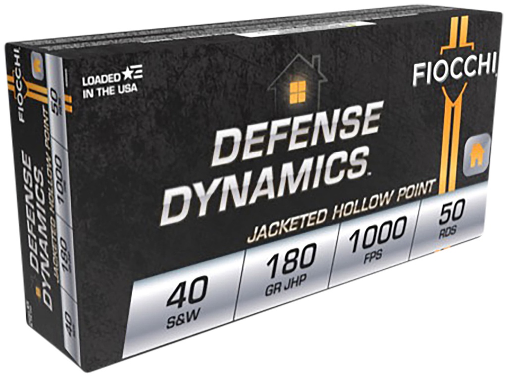 FIOCCHI AMMO DEFENSE 40SW 180GR JHP 50/20