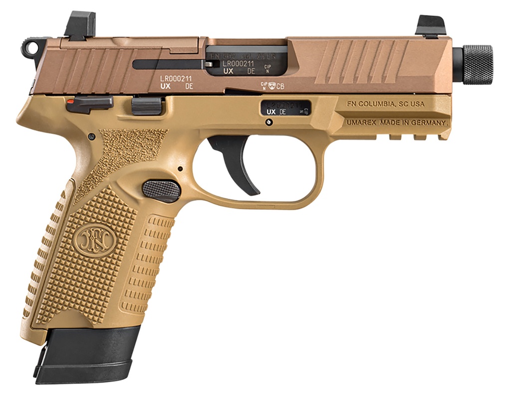 FN 502 TACTICAL 22LR FDE 15+1 THREADED BARREL