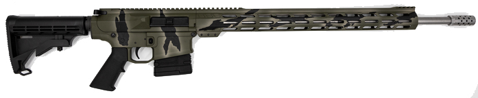 GREAT LAKES FIREARMS AR-10 243WIN 24 PURSUIT GREEN CAMO/SS 5RD