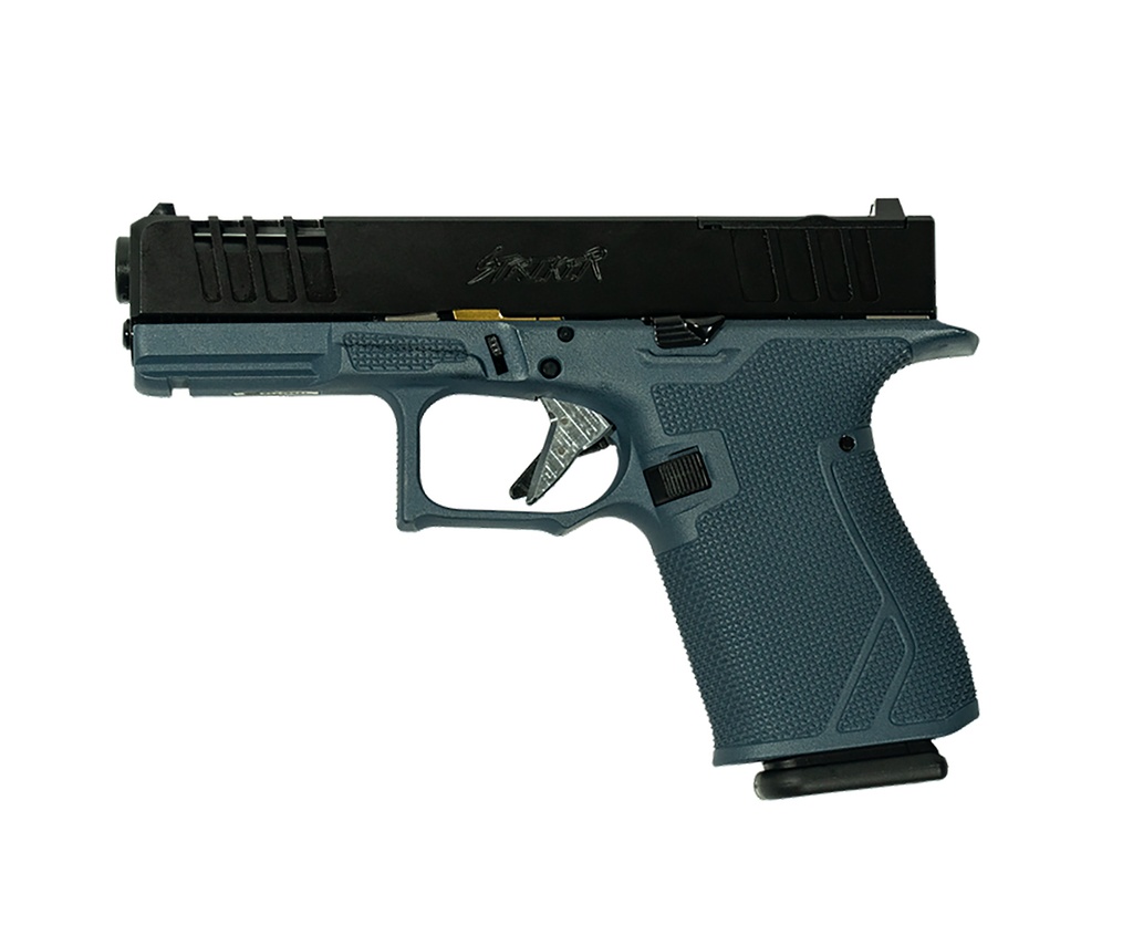 GREAT LAKES FIREARMS 19 STRIKER 9MM 4 BLUE TITANIUM OR 15RD