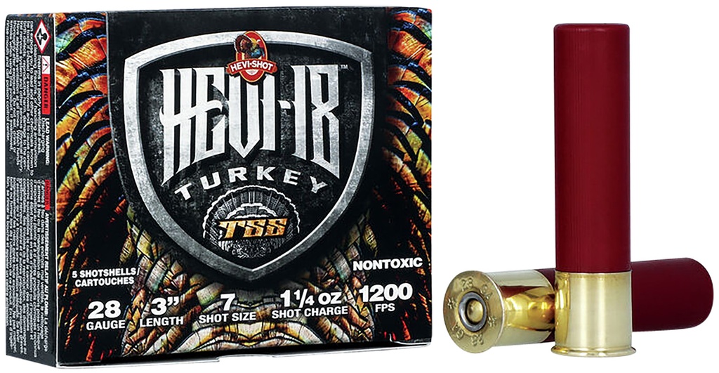 HEVI SHOT 18 TSS TKY 28GA 3 1.25OZ #7 5/10