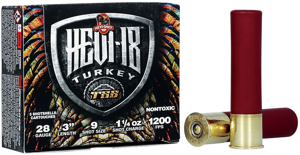 HEVI SHOT 18 TSS TKY 28GA 3 1.25OZ #9 5/10