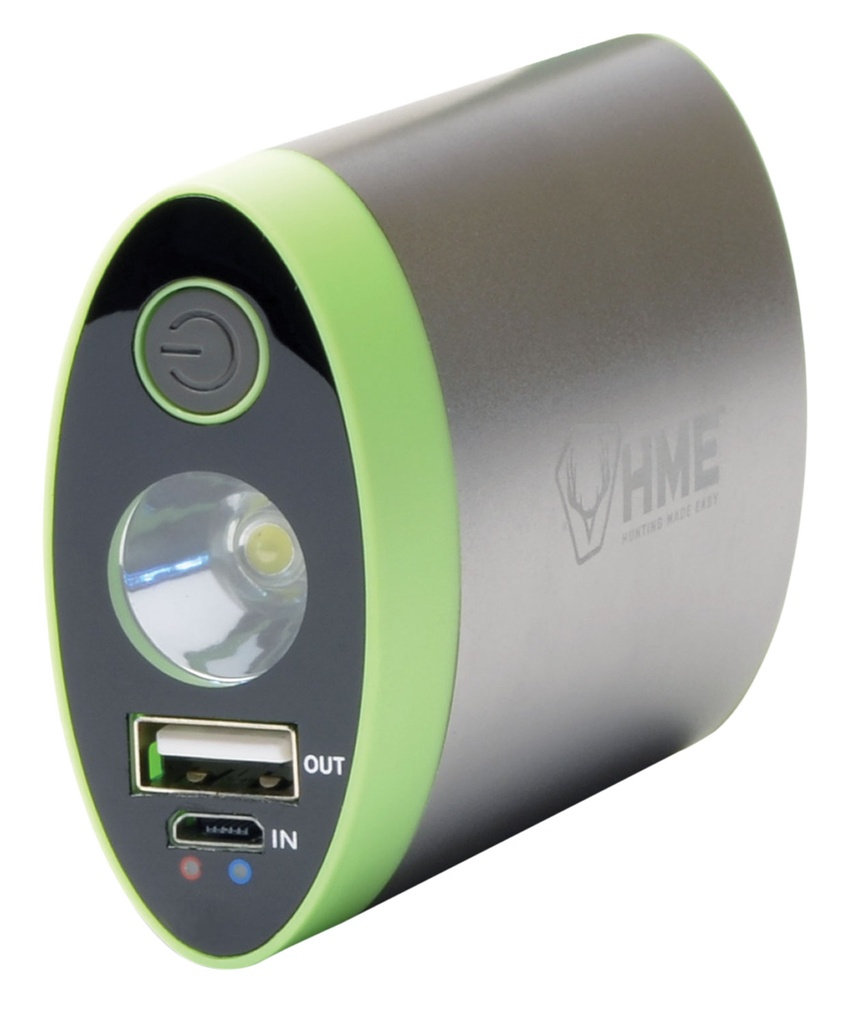 HME HAND WARMER 4400 MAH BUILT IN FLASHLIGHT