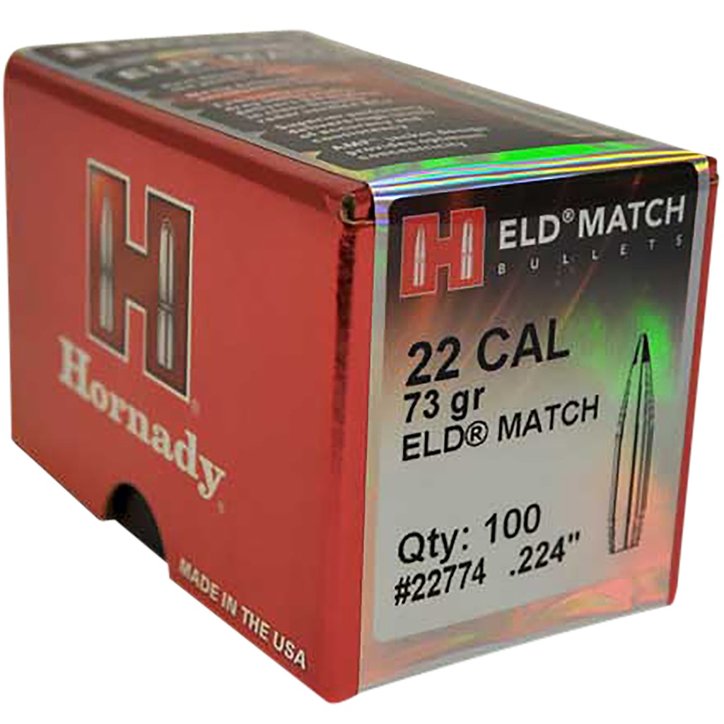 HORNADY BLT 22CAL 73GR ELD MATCH 100/25