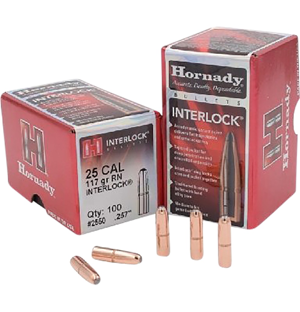 HORNADY BLT 25CAL 117GR RN .257 100/25